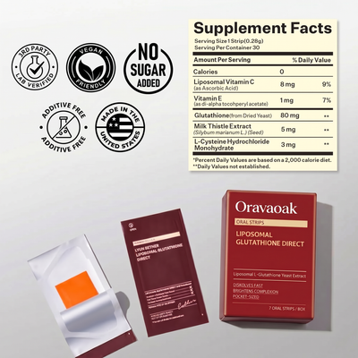 Oravaoak Liposomal Glutathione Brightening Strips